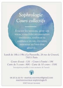 Cours collectifs de sophrologie à Paris